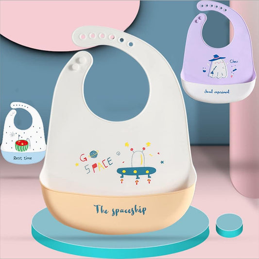 Silicone Bib Crumb Catcher For Kids